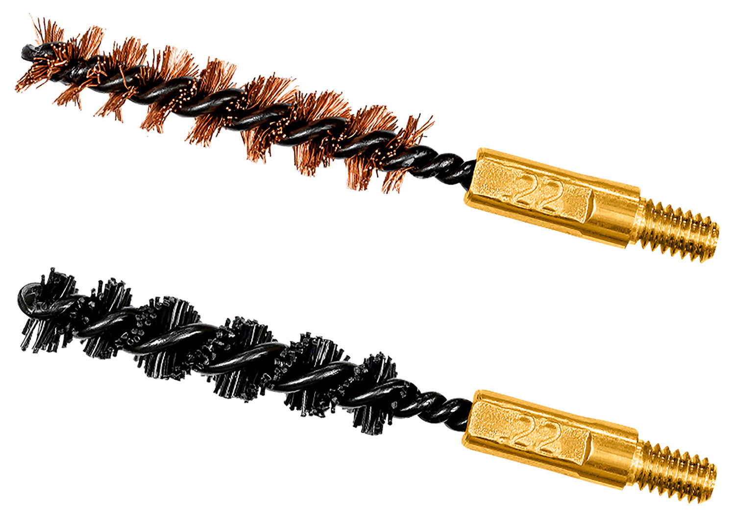 Otis FG322NB Bore Brush Combo 22LR/22-250/223/5.56mm 8-32" Thread 2" Long One Bronze One Nylon