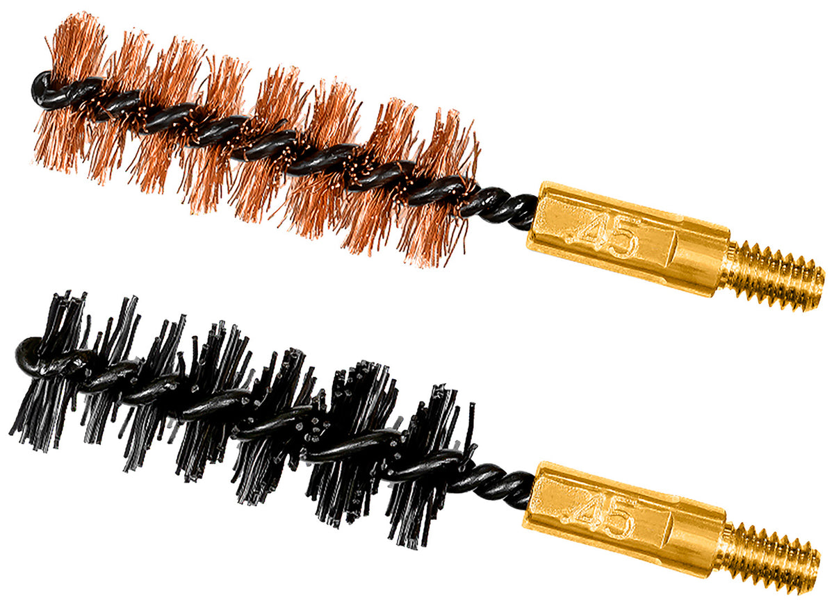 Otis FG345NB Bore Brush Combo 44 Mag/45/450/454/458/460 Cal 8-32" Thread 2" Long One Bronze One Nylon