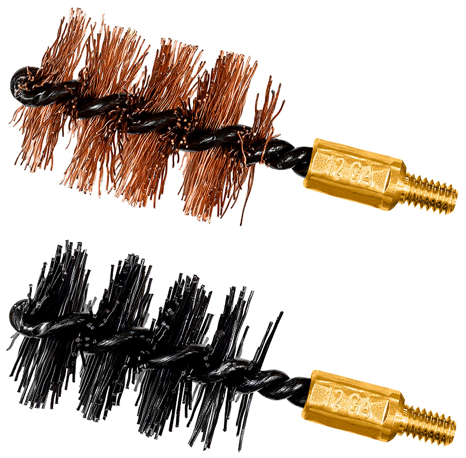 Otis FG512NB Bore Brush Combo 10 & 12 Gauge Shotgun 8-32" Thread 2" Long One Bronze One Nylon