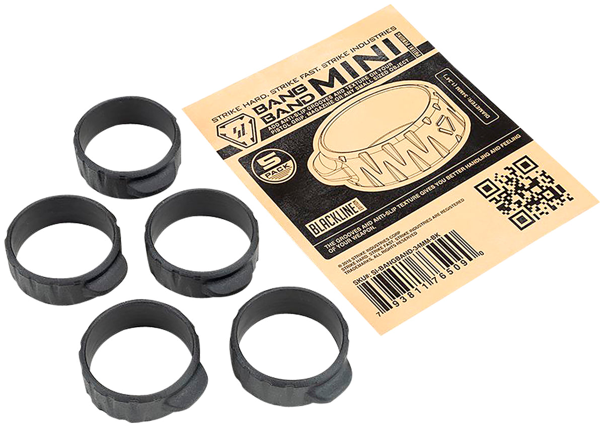 Strike Industries Bang Band Mini 34mm NBR Black Rubber – Pack of 5