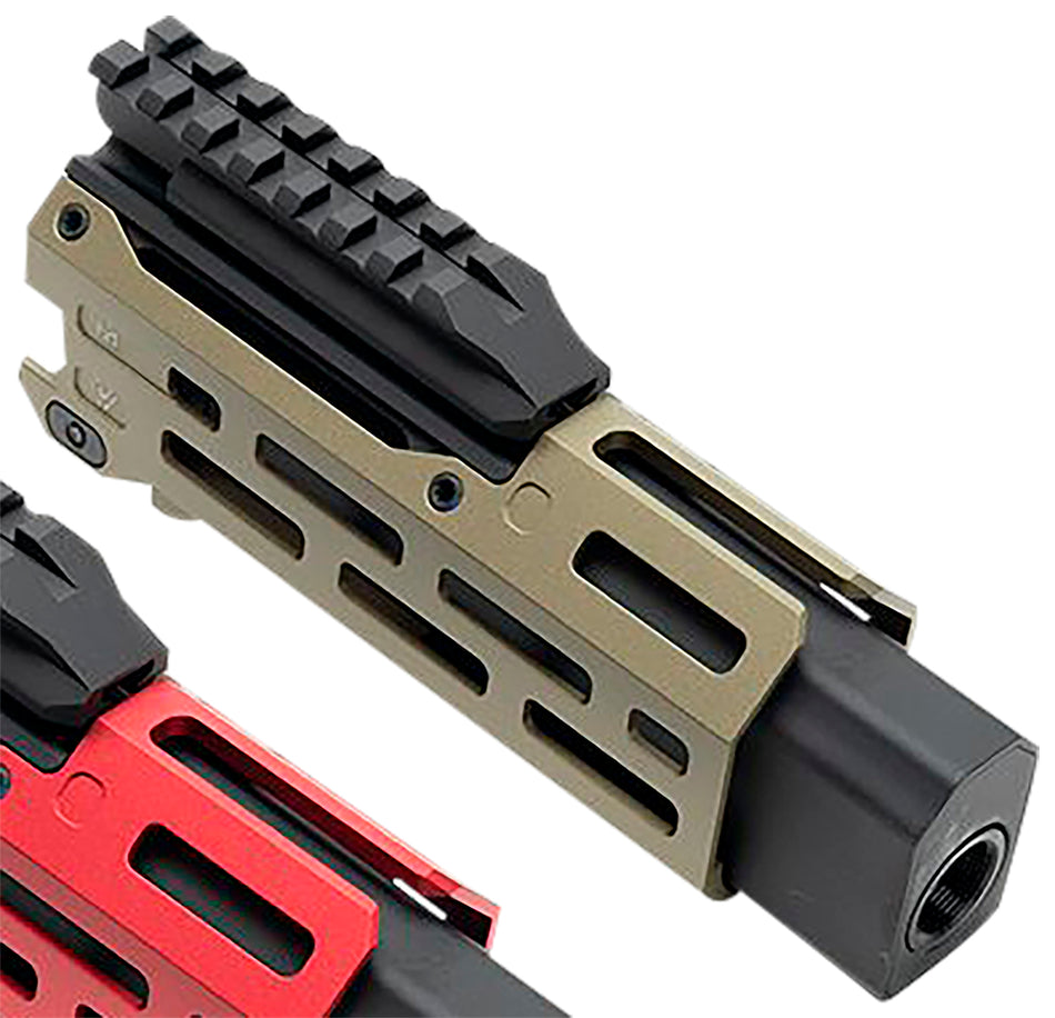 Strike Industries Strike 6 FDE M-LOK Handguard for CZ Scorpion EVO Pistol with Faux Suppressor Kit