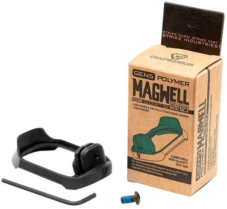 Strike Industries G5MAGWELL19 Gen5 Flared Magwell Compatible with Glock G19/G23, Black Polymer