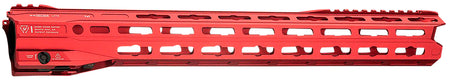 Strike Industries 17" GridLok Lite M-LOK Handguard with Integrated BUIS, Red – AR-15