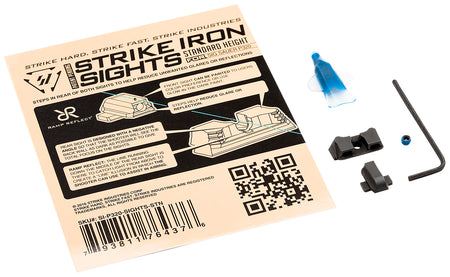 Strike Industries P320SIGHTSSTN Sig P320 Standard Height Steel Iron Sight Set