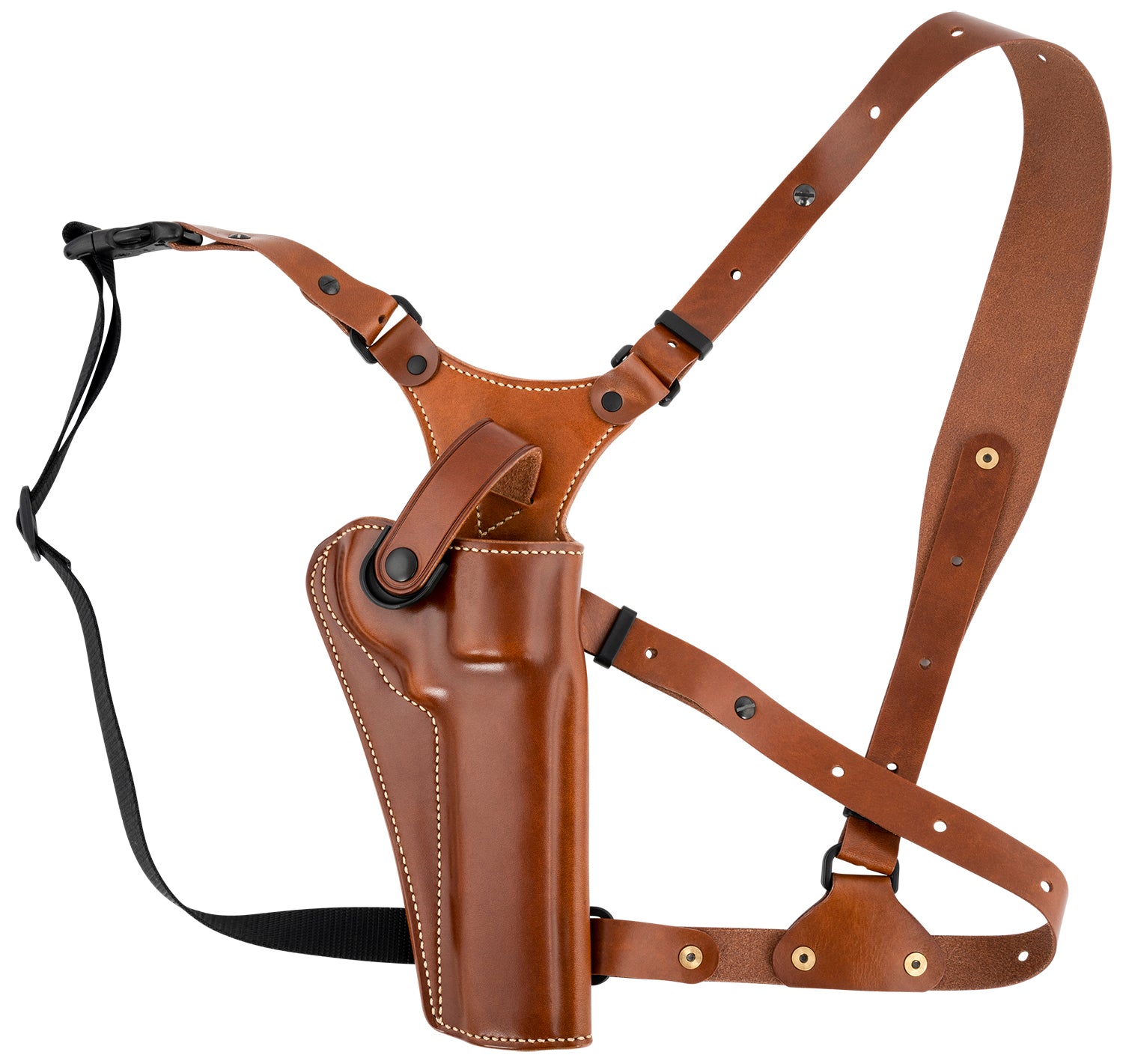 Galco GA128 Great Alaskan Torso Holster System Tan Leather Up To 54" Chest Ruger GP100 S&W L Frame Right Hand