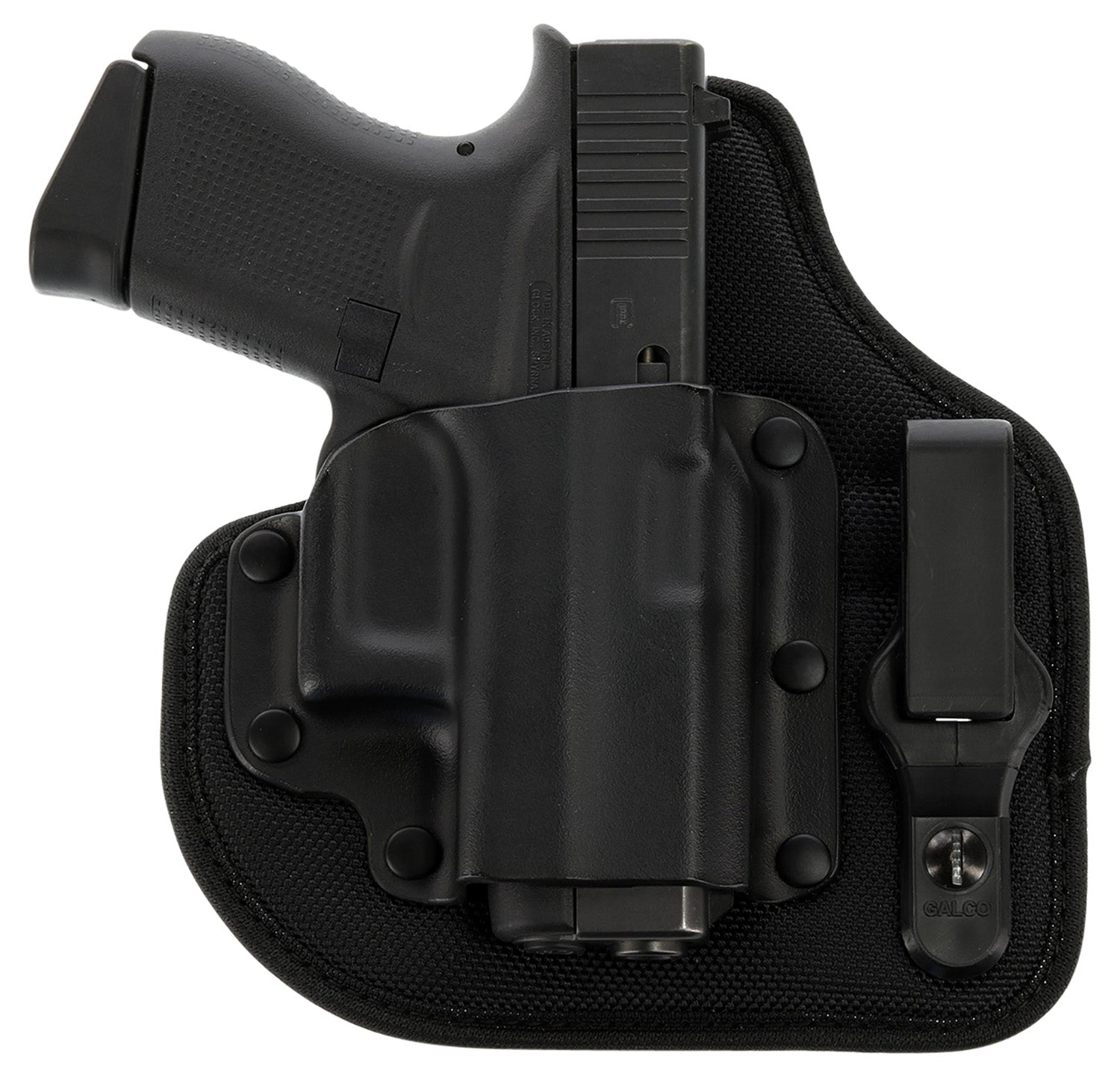 Galco QTC800RB QuickTuk Cloud IWB Black Kydex/Nylon UniClip Holster Compatible with Glock 43 Springfield Hellcat and S&W M&P Shield EZ Right Hand