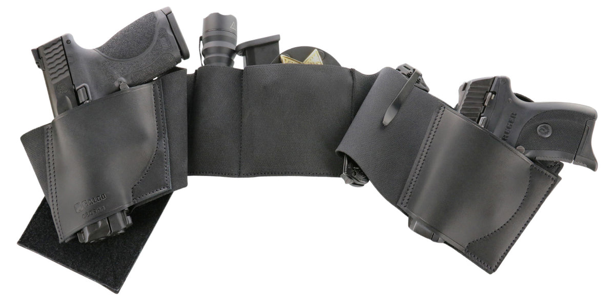 Galco UWBKXL2 UnderWraps 2.0 Black XL Leather Nylon Concealed Carry Belly Band