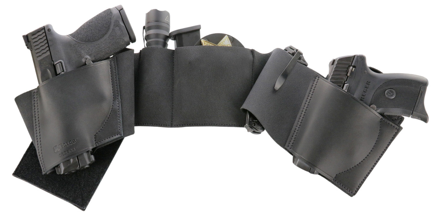 Galco UWBKXL2 UnderWraps 2.0 Black XL Leather Nylon Concealed Carry Belly Band