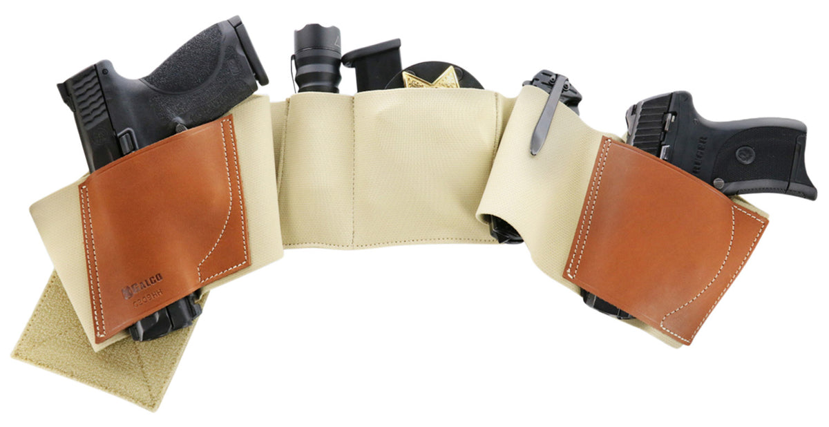 Galco UnderWraps 2.0 Medium Khaki Leather Nylon Belly Band Holster