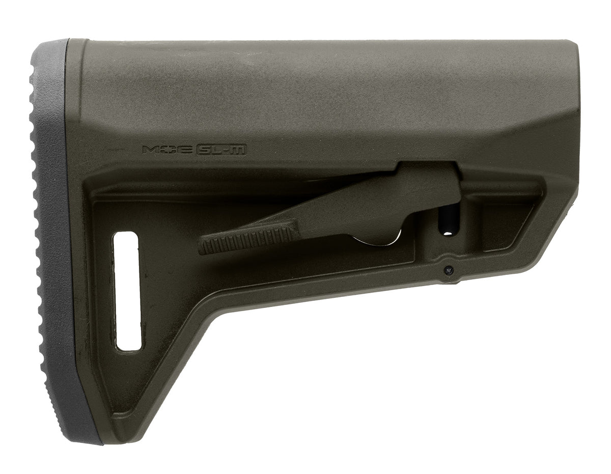 Magpul MAG1242-ODG MOE SL-M OD Green Synthetic Drop-In Buttstock for Mil-Spec AR Carbine