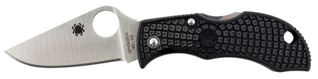 Spyderco Manbug 1.95" VG-10 Stonewashed Plain Blade Black FRN Handle Ultra-Compact Folding Knife