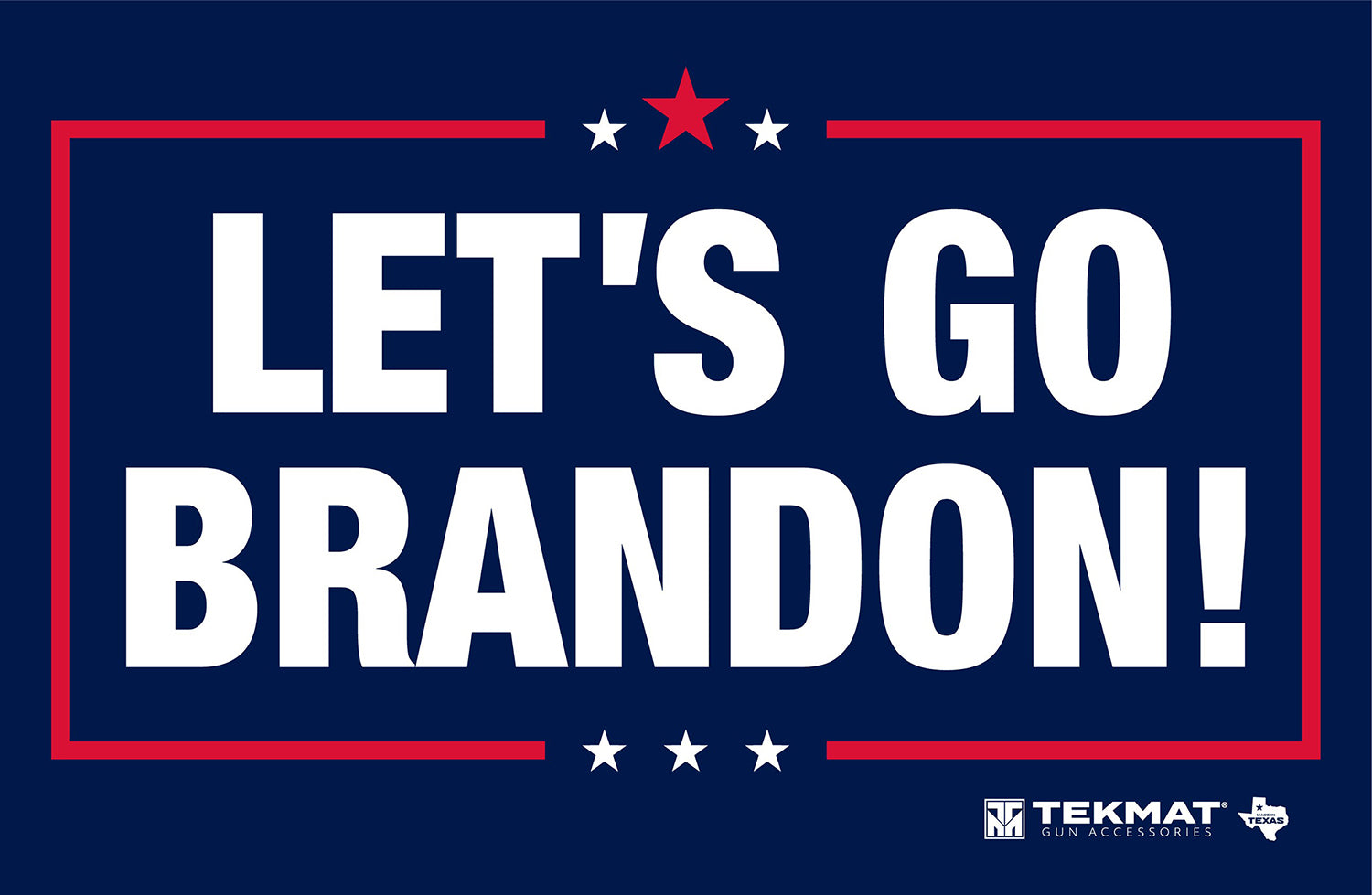 TekMat Let's Go Brandon Padded Gun Cleaning Mat Red/White/Blue 11"x17"