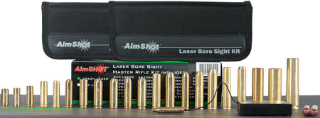 AimShot Master Kit Green 532nM Laser Bore Sight Multi-Caliber Rifle Kit