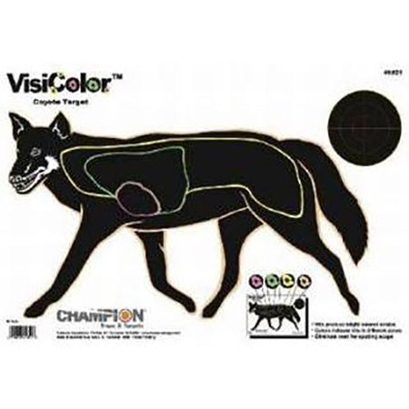 Champion Visicolor Coyote Paper Targets 10 Per Pack