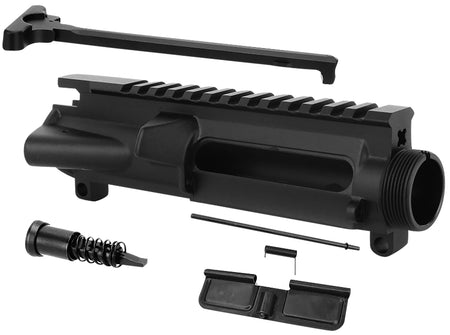 TacFire AR-15 Stripped Upper 5.56x45mm NATO Black Anodized Aluminum w/ Forward Assist Dust Cover & Charging Handle