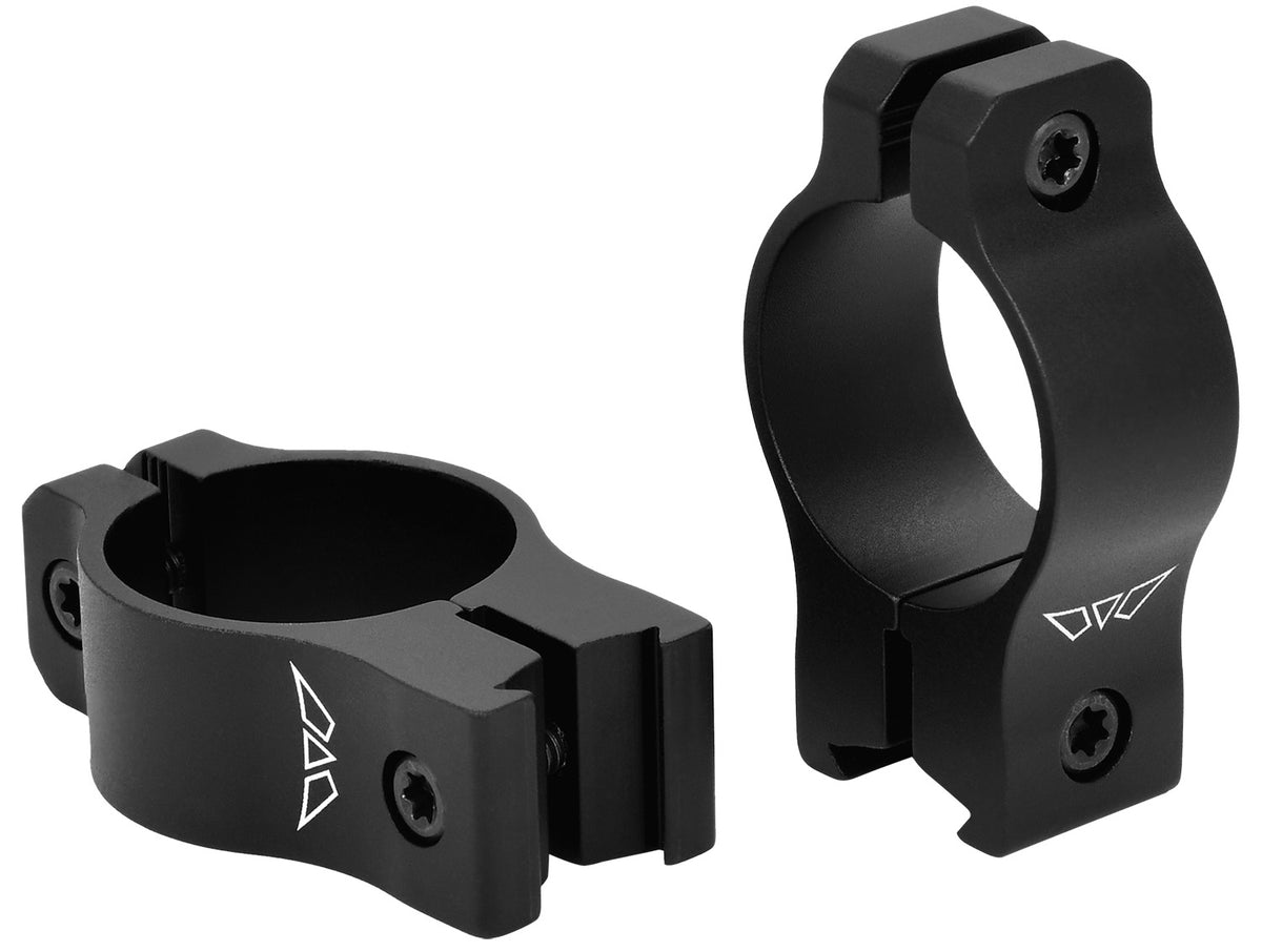 Warne Vapor V421M Matte Black 1" Medium Rimfire Rings 3/8 Dovetail 0 MOA