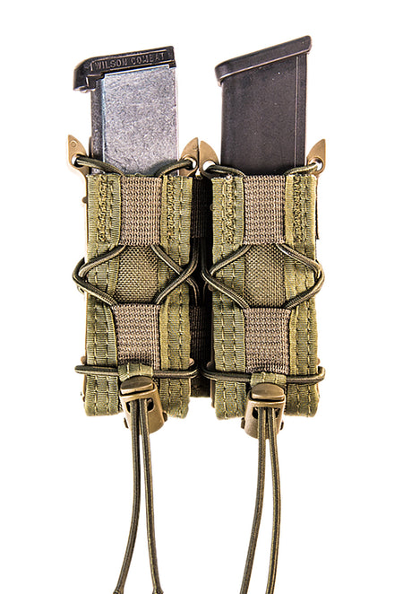 HSGI TACO Double Mag Pouch OD Green Nylon MOLLE Compatible Pistol Magazines