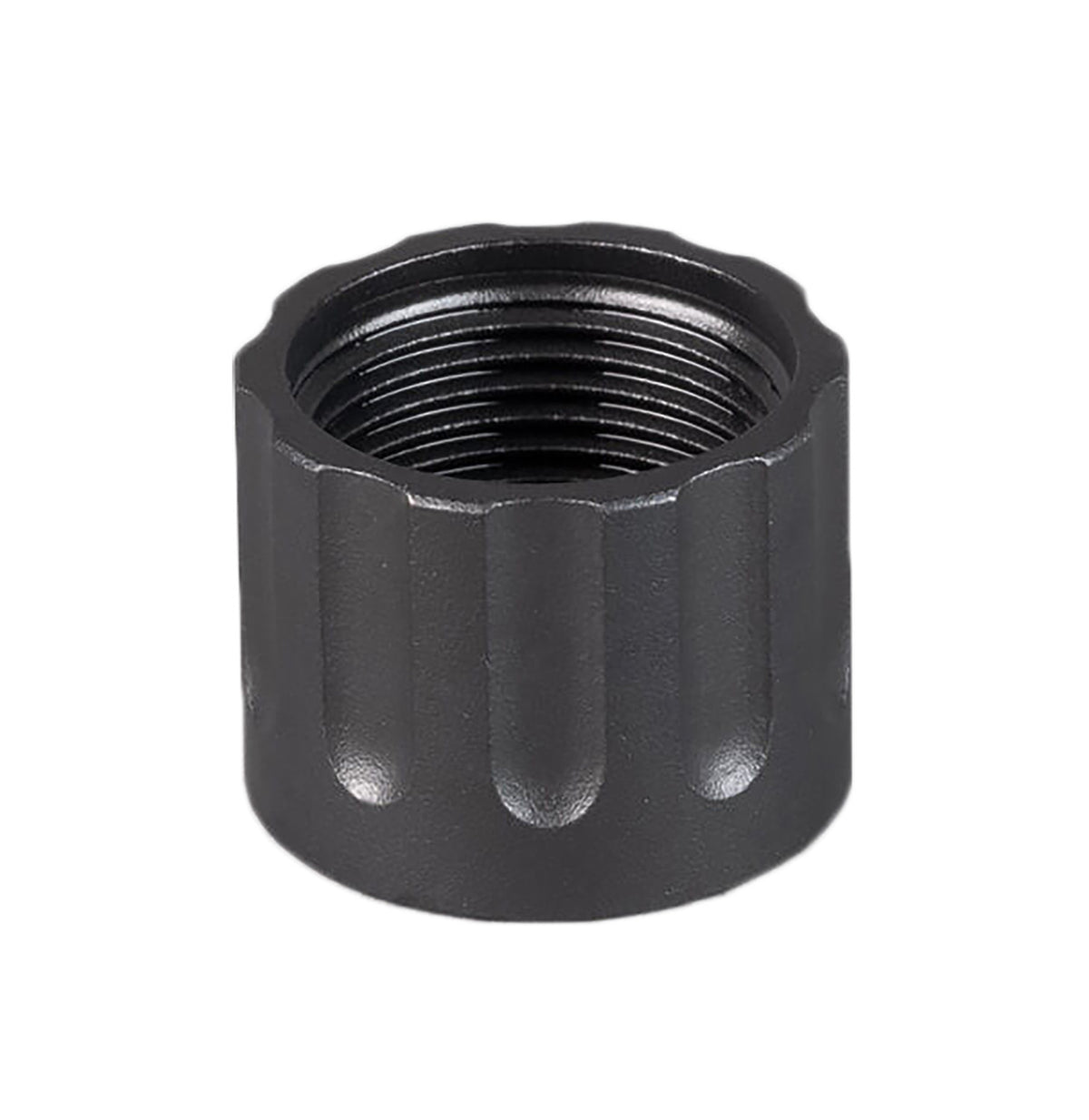 SilencerCo AC6 Black Oxide Delta Barrel Thread Protector Stainless Steel 1/2-28