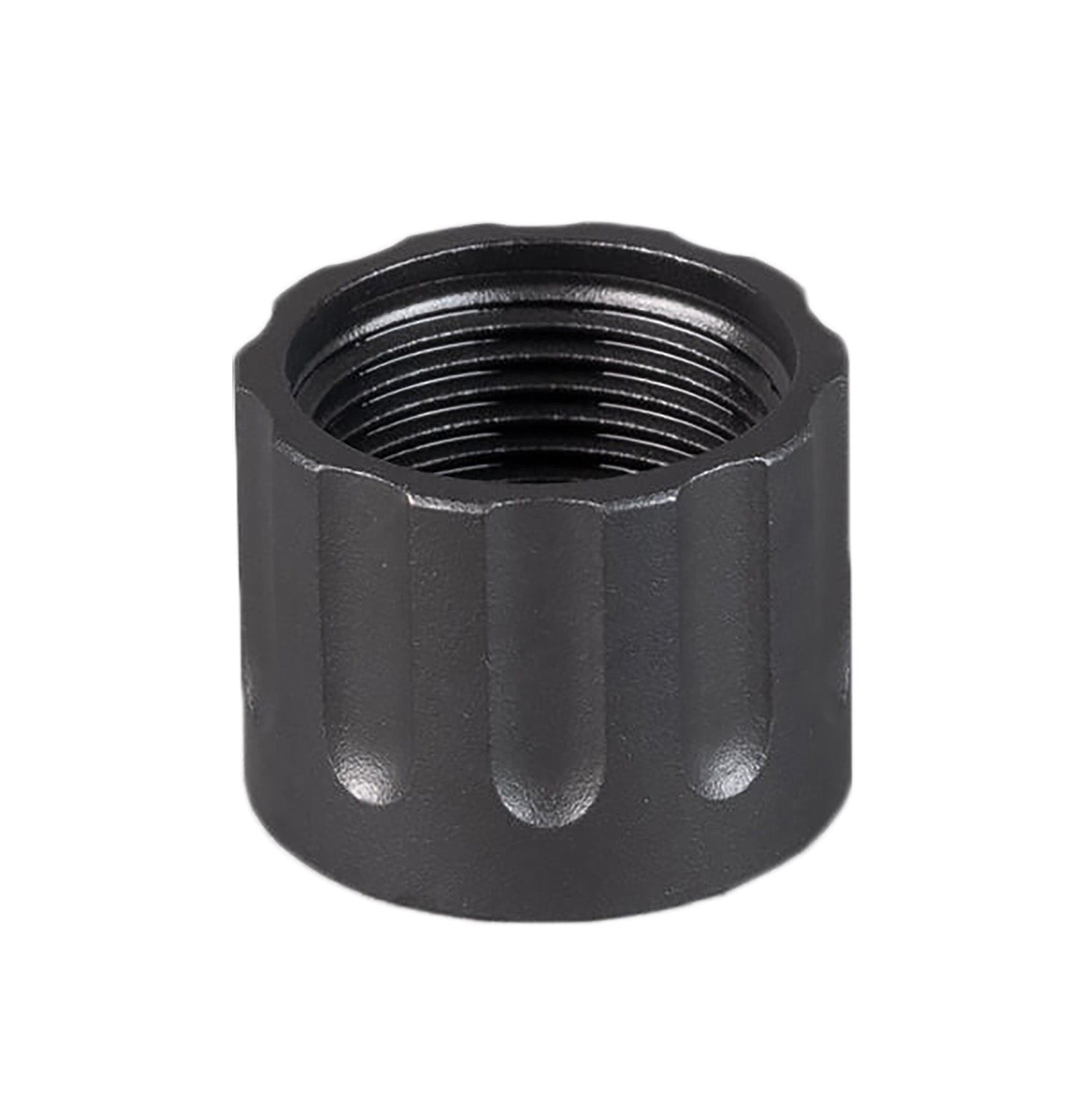 SilencerCo AC6 Black Oxide Delta Barrel Thread Protector Stainless Steel 1/2-28