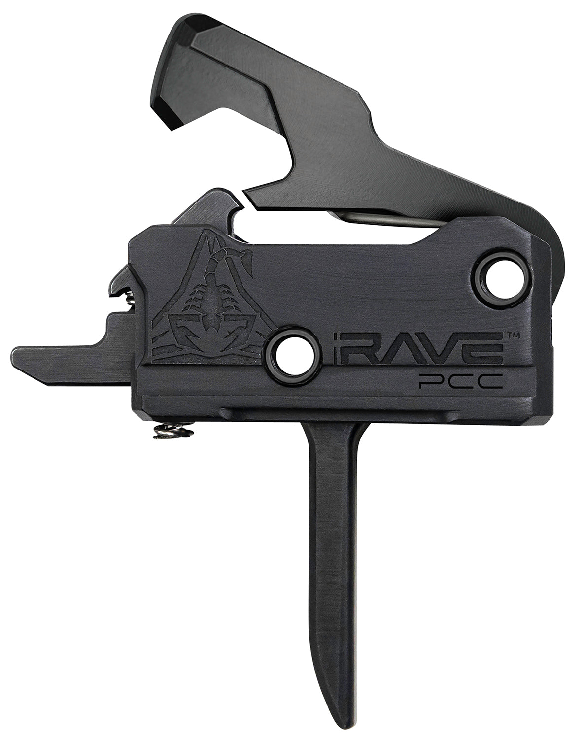 Rise Armament Rave PCC Single-Stage Flat Trigger Assembly 3.50 lb Draw Weight Black Nitride for AR