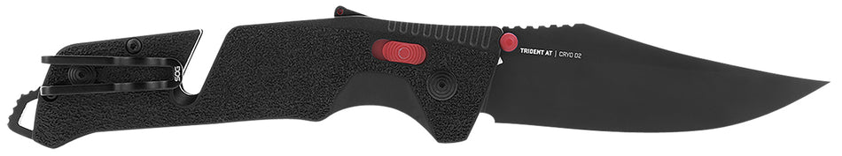 S.O.G Trident AT SOG11120141 Assisted Opening Folding Knife 3.70" D2 Blade GRN Handle Glass Breaker