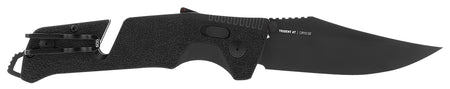 S.O.G Trident AT SOG11120541 Assisted Opening Folder 3.70" Black TiNi D2 Blade All-Black GRN Handle
