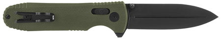 S.O.G Pentagon XR Tactical Folding Knife 3.60" Plain Spear Point Cryo CTS XHP Blade OD Green G10 Handle w/ Pocket Clip