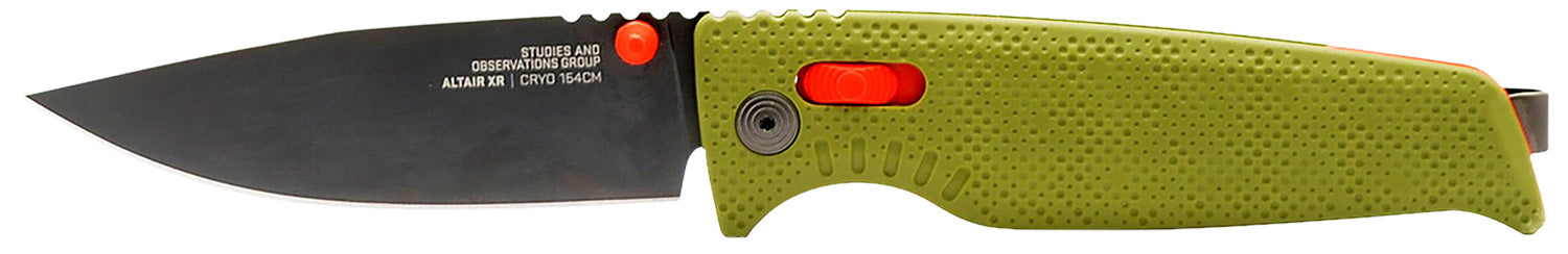 S.O.G Altair XR 3.20" Lightweight Folding Knife Cryo CPM 154 Bead Blasted Blade Field Green Handle