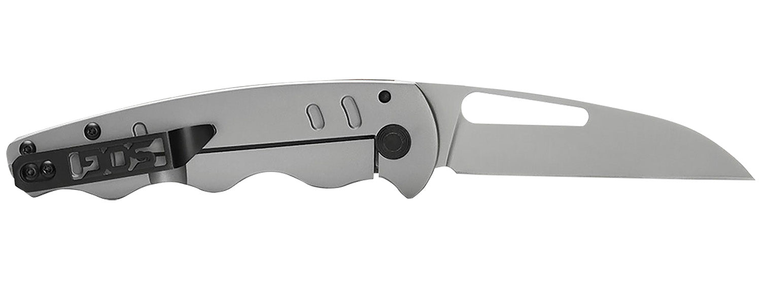 S.O.G Escape FL 3" Folding Pocket Knife Sheepsfoot 8Cr13MoV SS Blade Silver Handle Includes Deep-Carry Clip