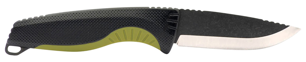 S.O.G Aegis FX 3.70" Fixed Blade Drop Point Stonewashed Stainless, Black w/Moss Green Accents Handle and Sheath