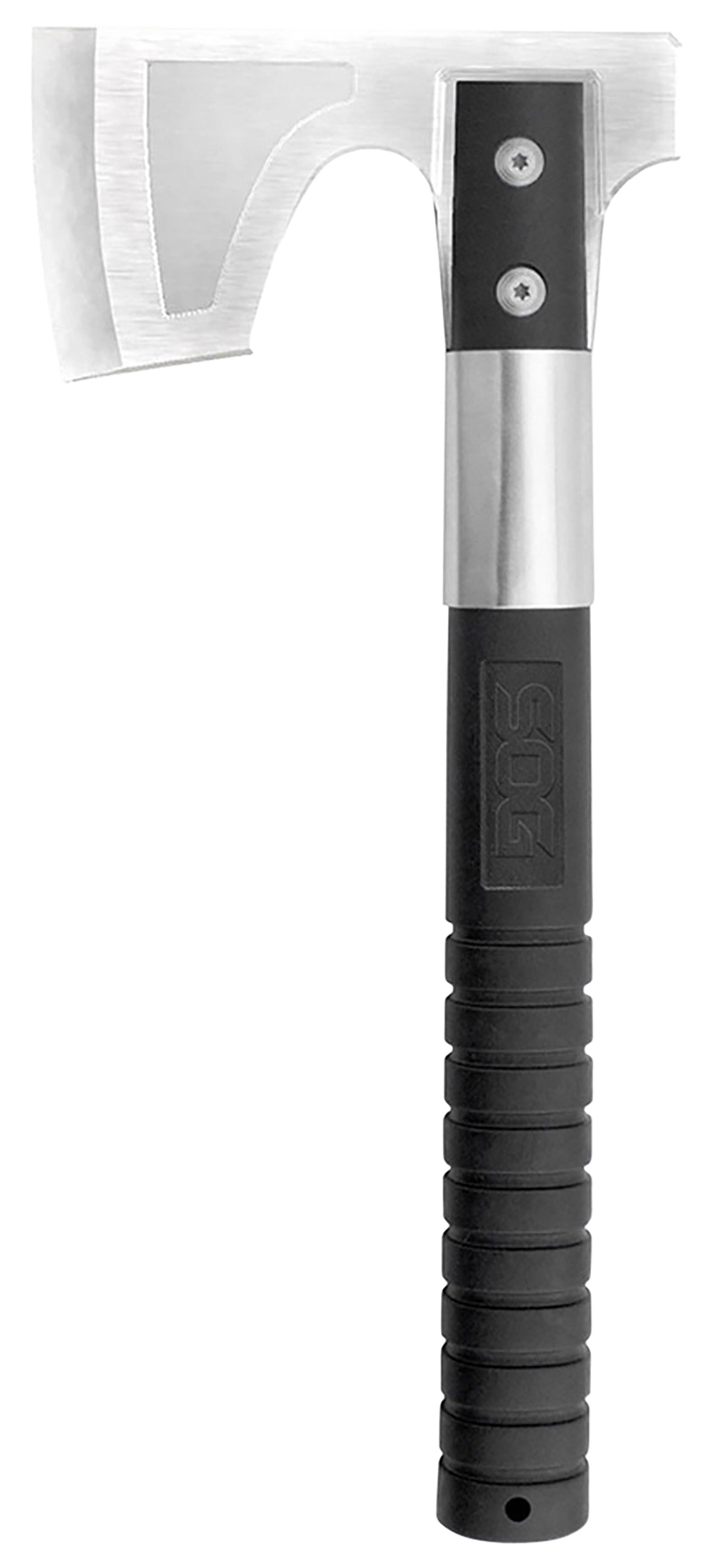 S.O.G Camp Compact Axe 3.10" Stainless Blade Black GRN Handle 11.50" Outdoor Hatchet with Sheath