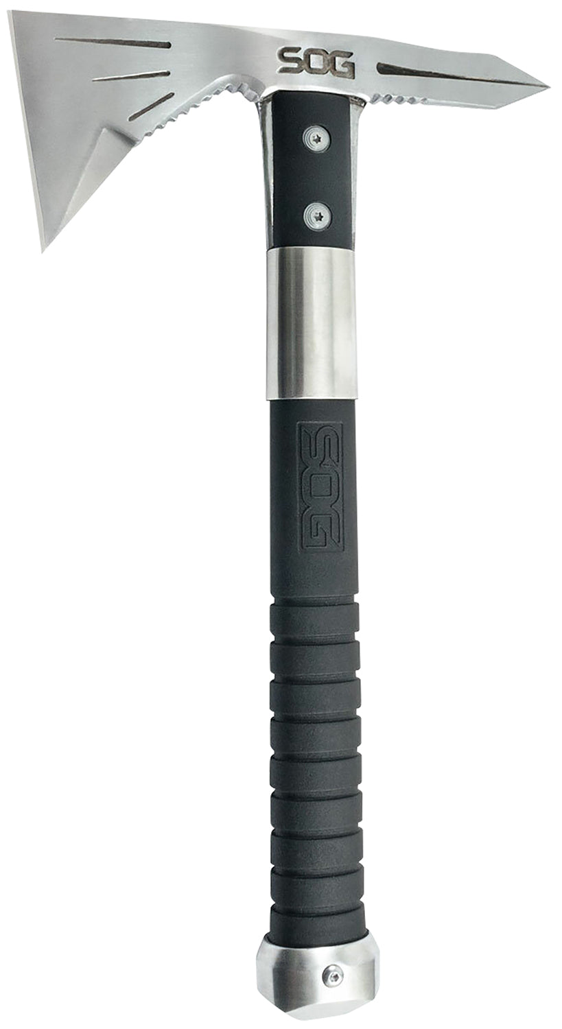 SOG SOGF182NCP Voodoo Hawk Mini 2.75" Blade 3Cr13MoV SS Black Head Extended Cutting Head Spike GRN Handle 12.50" Overall Nylon Sheath