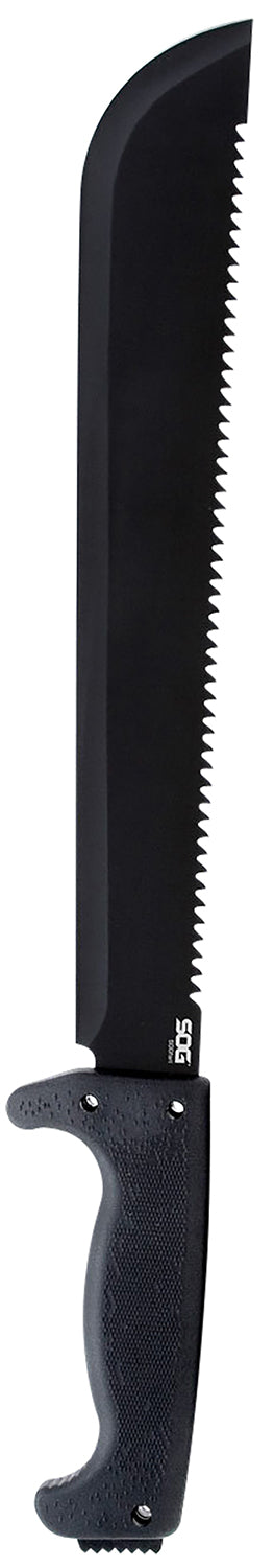 S.O.G SOGfari MC01-N 13" Machete Black Powder Coated 3Cr13MoV Blade Textured Kraton Handle 19" Long w/ Sheath