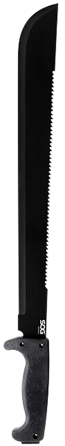 S.O.G SOGfari MC02-N 18" Machete Black Powder Coated 3Cr13MoV Blade Textured Kraton Handle 24" Long w/ Sheath