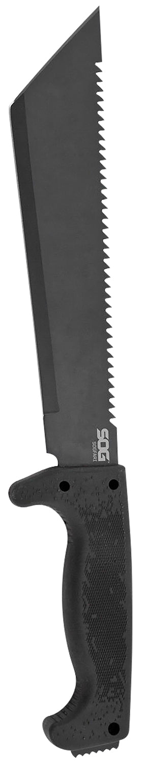 S.O.G SOGfari MC04-N 10" Machete Black Hardcased 3Cr13MoV SS Blade Textured Kraton Handle 16" Long w/ Sheath