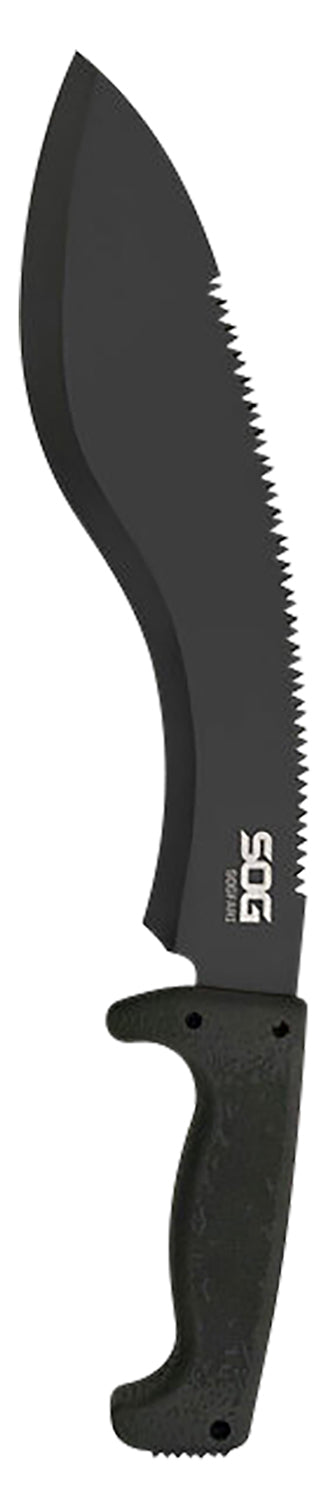 S.O.G SOGfari MC11N 12" Machete Black Hardcased 3Cr13MoV SS Blade Textured Kraton Handle 18" Long w/ Sheath