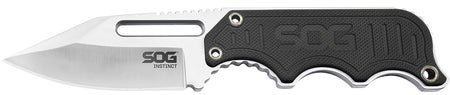 S.O.G Instinct NB1012-C 2.30" Compact Fixed Blade Polished 5Cr15MoV SS Clip Point Blade G10/Stainless Handle w/ Sheath