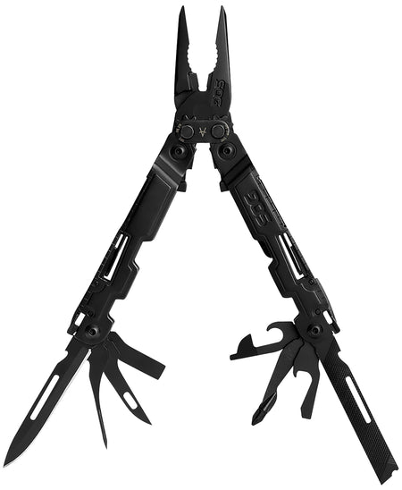 S.O.G PowerAccess PA1002CP Black 5Cr15MoV SS EDC Multi-Tool 5.90" with Hex Bit Driver and 18 Functions