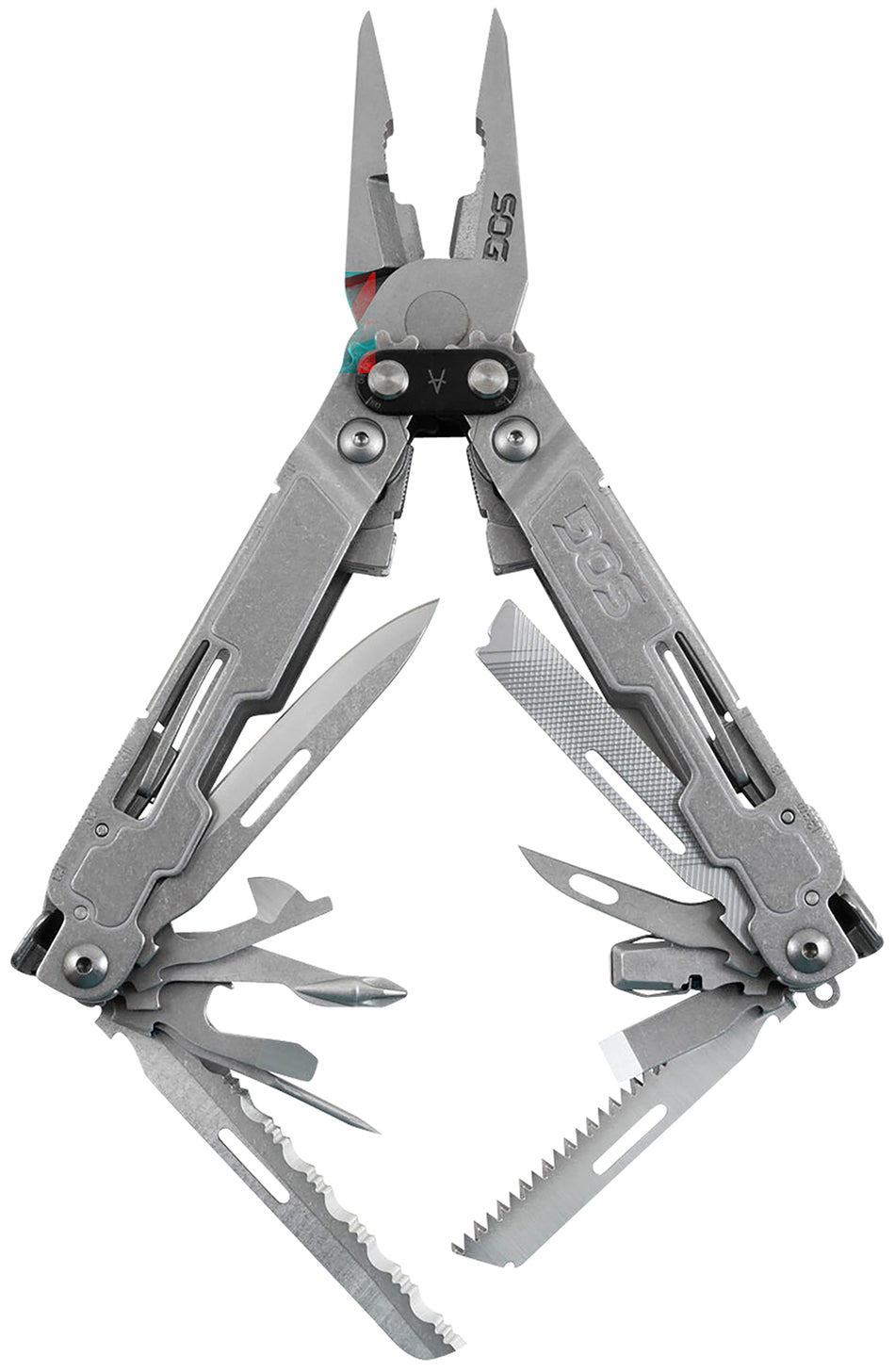 S.O.G PowerAccess Deluxe PA2001CP Stone Washed Stainless Steel 21-Tool EDC Multi-Tool w/ Hex Bit Driver & Sheath