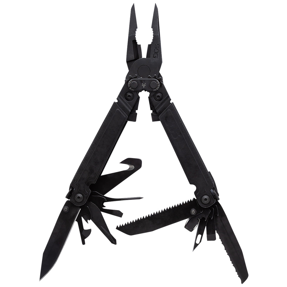 S.O.G PowerAccess Assist MT PA3002CP Black 5Cr15MoV SS 6.82" One-Hand Opening Multi-Tool with Hex Bit Kit