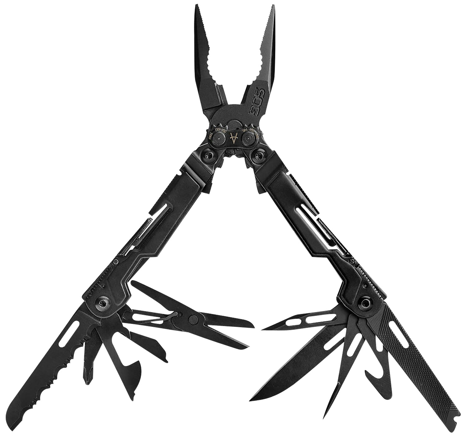 S.O.G PowerPint PP1002-C Black Anodized 5Cr15MoV Stainless Steel Compact Multi-Tool 5.10" with Hex Bit Holder