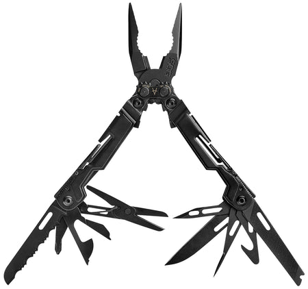 S.O.G PowerPint PP1002-C Black Anodized 5Cr15MoV Stainless Steel Compact Multi-Tool 5.10" with Hex Bit Holder