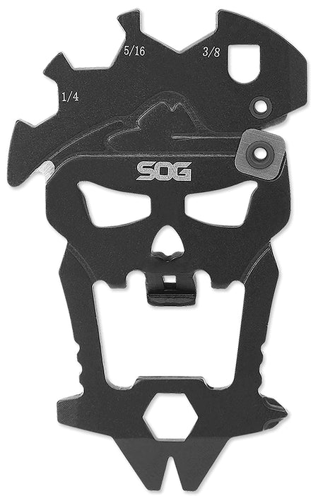 SOG SOGSM1001CP MACV EDC Multi-Tool 12-Component Keychain Tool with Pry Bar, Drivers, Wrenches, and Blade Sharpener