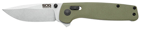 SOG SOGTM1022BX Terminus XR 2.95" Folding EDC Knife Stonewashed BD1 Blade Olive Drab Textured G10 Handle with Belt Clip