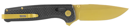 SOG SOGTM1033BX Terminus XR LTE 2.95" Lightweight EDC Folding Knife Gold TiCN Cryo S35VN Blade Carbon Fiber Handle