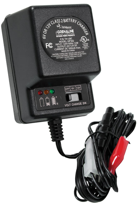 Wildgame Innovations 6V/12V Feeder Battery Charger with Status Indicator
