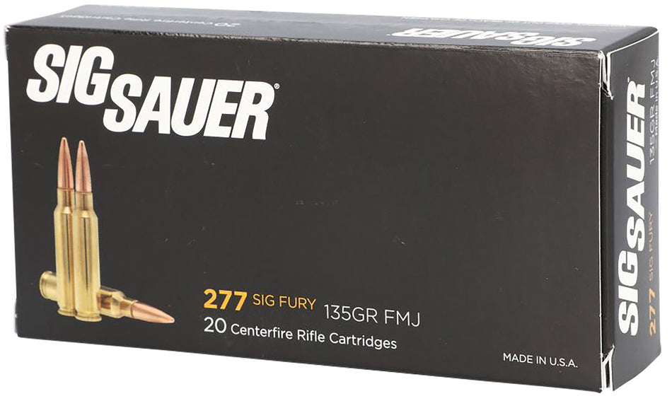 Sig Sauer .277 Sig Fury Elite Ball 135 grain Full Metal Jacket ammunition