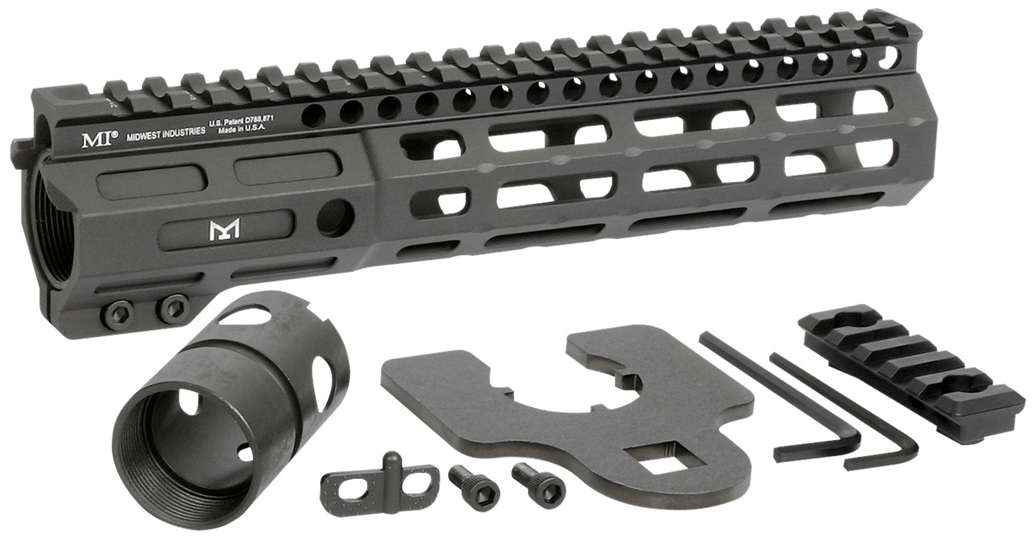 Midwest Industries MINF925 9.25" M-LOK Night Fighter AR Handguard Black Hardcoat Anodized Picatinny Top Rail