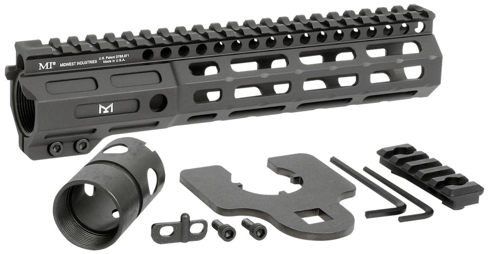 Midwest Industries MINF925 9.25" M-LOK Night Fighter AR Handguard Black Hardcoat Anodized Picatinny Top Rail