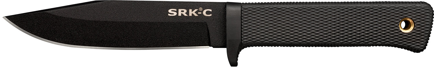 Cold Steel CS-49LCKD 5" SRK Compact Fixed Blade Knife Black Tuff-Ex SK-5 Steel Kray-Ex Handle with Sheath
